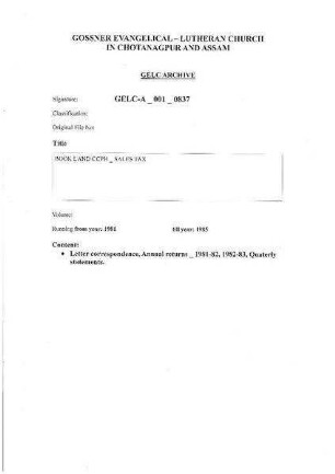 BOOK LAND CCPH SALES TAX