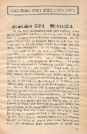 Häusliches Glück. Mutterglück