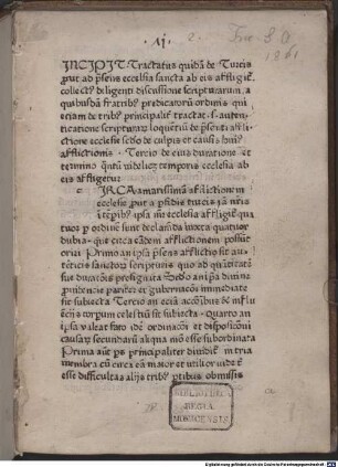 Tractatus quidam de Turcis