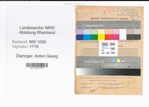 Entnazifizierung Anton Georg Dieringer , geb. 21.04.1901 (Ingenieur)