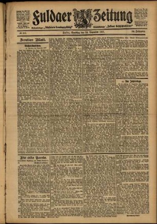 Zweite Ausgabe vom Samstag, den 14. Dezember 1907.