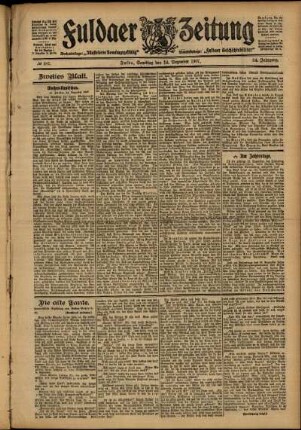 Zweite Ausgabe vom Samstag, den 14. Dezember 1907.