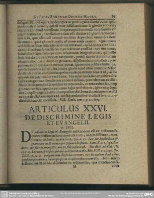 Articulus XXVI. De Discrimine Legis Et Evangelii