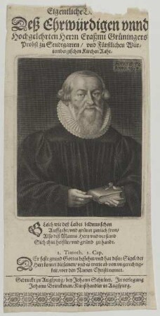Bildnis des Erasmus Grüninger