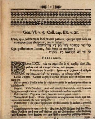 Diss. de sensu verborum Gen. VI, 5. coll. c. VIII, 21
