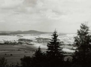 Oderwitz-Niederoderwitz. Ortsteilansicht vom Spitzberg (von Südwest)