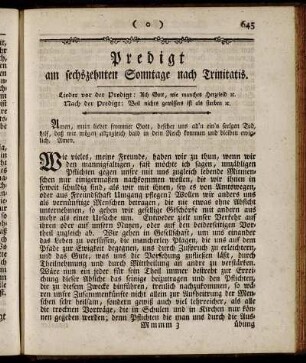 Predigt am sechszehnten Sonntage nach Trinitatis. - Predigt am achtzehnten Sonntage nach Trinitatis.