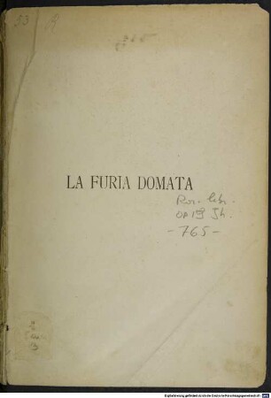 La furia domata