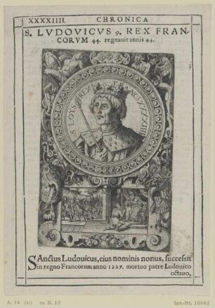 Bildnis des Lvdovicus 9. Rex Francorvm