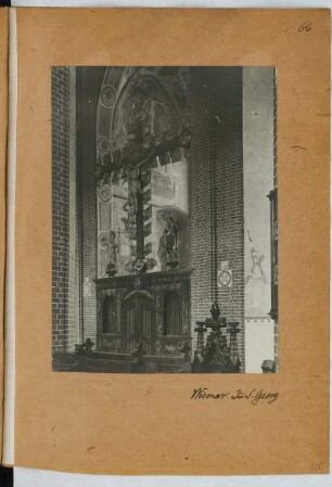 St. Georg, Wismar: Innenansicht (aus: Skizzen- und Fotoalbum 25)