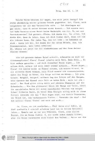 Brief vom 15.01.1919