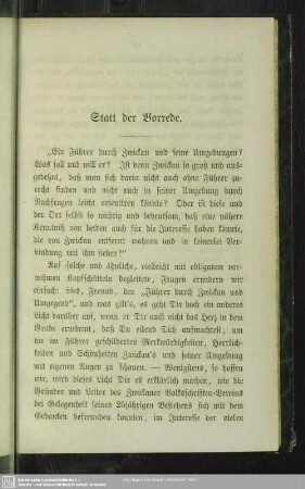 Statt der Vorrede