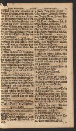 Das 1. Buch der Chronic.
