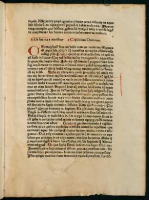 3r-4r, De forma et ministro. Capitulum Quartum.