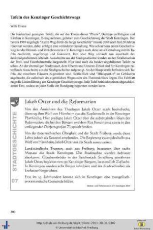 Tafeln des Kenzinger Geschichtswegs