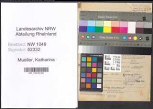 Entnazifizierung Katharina Mueller , geb. 07.02.1890 (Postsekretaerin)