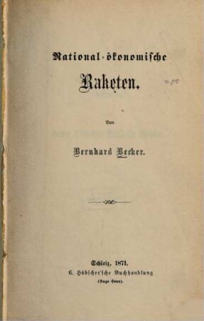 National-ökonomische Raketen