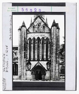 Lichfield: Kathedrale, Fassade Westquerschiff