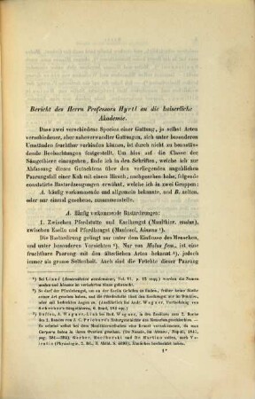 Anatomische, zoologische ... Abhandlungen in Separatabdrücken aus den Sitzungsberichten der math. naturwiss. Classe d. k. k. Akad. der Wissenschaften zu Wien : in 3 voll., 10