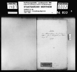 Manumission der Leibeigenen Maria Anna Wünsch in Rosenberg