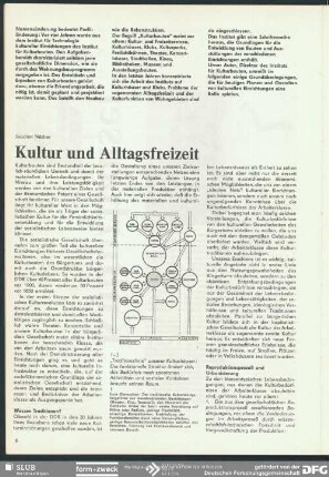 Kultur und Alltagsfreizeit : Kulturhäuser