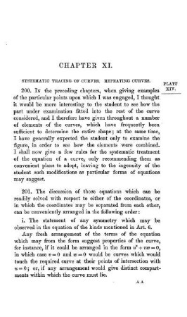 Chapter XI. Systematic Tracing of Curves. Repeating Curves.