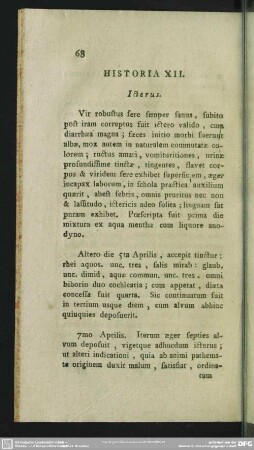 Historia XII. Icterus