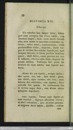 Historia XII. Icterus