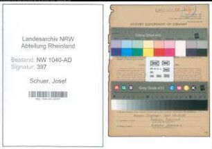 Entnazifizierung Josef Schuer , geb. 21.04.1919 (Verwaltungsangestellter)