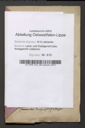 Erblasser: Hopmann, Heinrich Wilhelm; Erblasser: Hopmann, Christine Dorothee, geb. Hopmann: