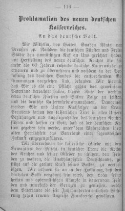 Proklamation des neuen deutschen Kaiserreiches