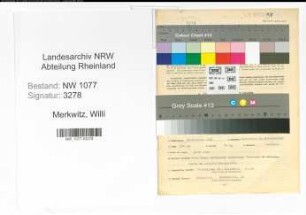 Entnazifizierung Willi Merkwitz , geb. 26.02.1921 (Polizist)