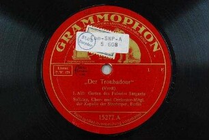 "Der Troubadour" : 1. Akt: Garten des Palastes Sargasto / (Verdi)