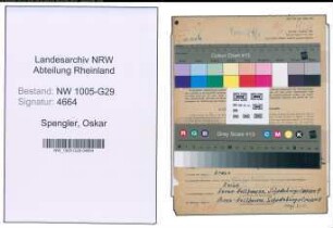 Entnazifizierung Oskar Spengler , geb. 04.11.1900 (Buchhalter)