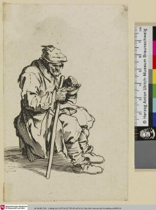 [Der essende Bettler; Le Gueux assis et mangeant]