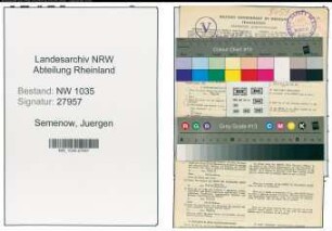 Entnazifizierung Juergen Semenow , geb. 16.07.1907 (Technischer Angestellter)