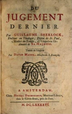 Du jugement dernier