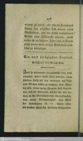 Ein und siebzigstes Kapitel. Beschluß der Geschichte