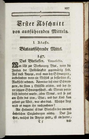 Erster Abschnitt von ausführenden Mitteln.
