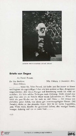 Briefe von Degas