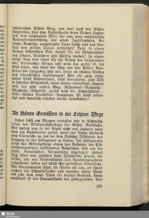 An schönen Gewässern in der Leipaer Pflege