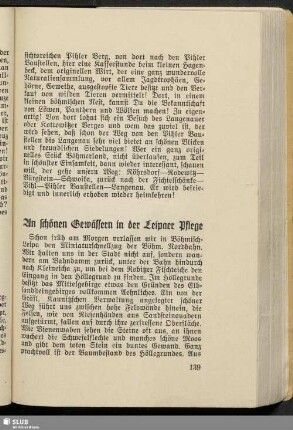 An schönen Gewässern in der Leipaer Pflege