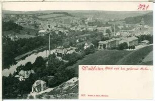 Waldheim. Blick von der goldenen Höhe nach Waldheim mit Zschopau
