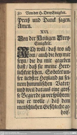 Von der Heiligen Drey-Einigkeit