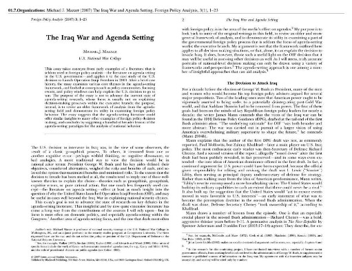 The Iraq war and agenda setting