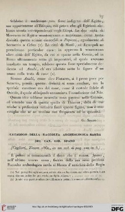 6: Catalogo della raccolta archeologica sarda del can. Gio. Spano