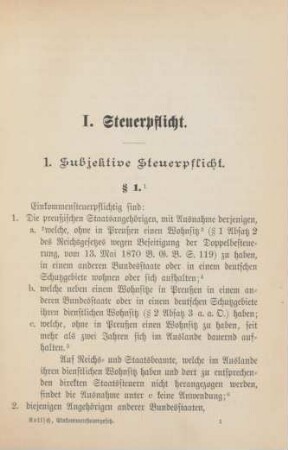 I. Subjektive Steuerpflicht