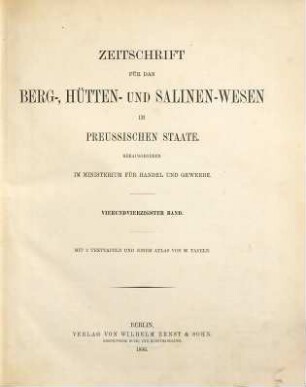 Zeitschrift für das Berg-, Hütten- und Salinenwesen im Preussischen Staate. Atlas zur Zeitschrift für das Berg-, Hütten- und Salinen-Wesen im Preußischen Staate, 44. 1896