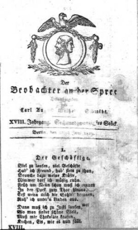 26. Stück, 28. Juni 1819