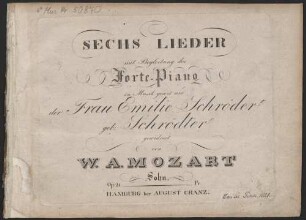 Sechs Lieder mit Begleitung des Forte Piano : op. 21